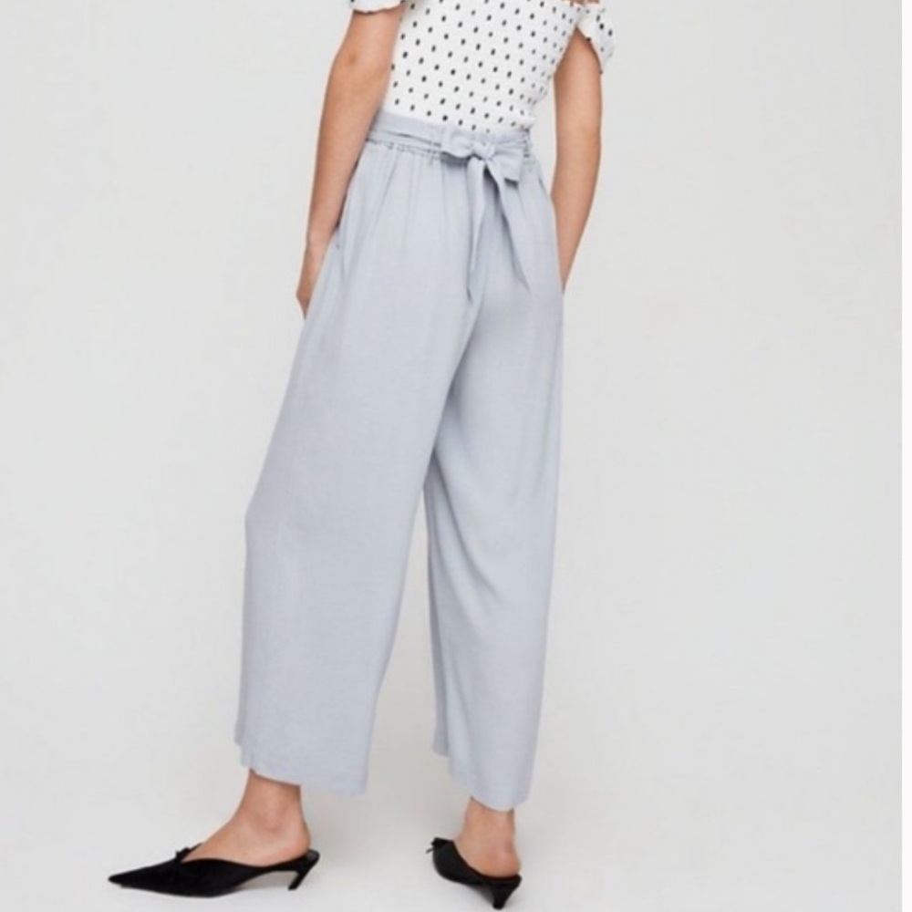Aritzia Light Blue Wide Leg Pants - Picture 2 of 7